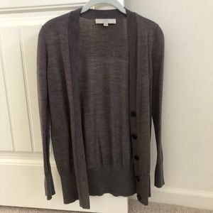 Lightweight Brown LOFT Cardigan Sweater